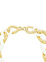 Givenchy Ivory and Goldtone Chain Collar Necklace Jewelry arcadeshops.com