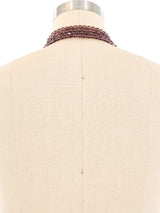 Coppola e Toppo Fringed Glass Bead Collar Necklace Jewelry arcadeshops.com