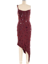 Asymmetrical Beaded Tank Dress Dress arcadeshops.com
