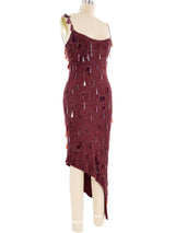 Asymmetrical Beaded Tank Dress Dress arcadeshops.com
