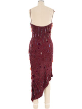 Asymmetrical Beaded Tank Dress Dress arcadeshops.com