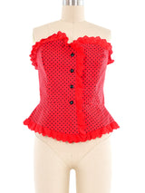 Byblos Polka Dot Bustier Top Top arcadeshops.com
