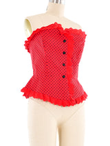Byblos Polka Dot Bustier Top Top arcadeshops.com