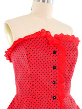 Byblos Polka Dot Bustier Top Top arcadeshops.com