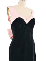 Oscar de la Renta Bow Back Dress with Train Dress arcadeshops.com