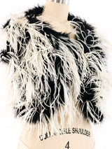 1950's Ostrich Feather Capelet Jacket arcadeshops.com