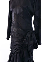 Floral Silk Jacquard Ruffle Dress Dress arcadeshops.com