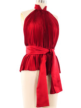 Gucci Accordion Pleated Halter Top Top arcadeshops.com