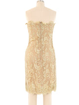 Metallic Lace Mini Dress Dress arcadeshops.com