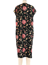 Floral Embroidered Silk Duster Jacket arcadeshops.com