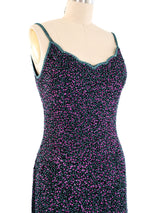 Beaded Silk Maxi Dress Dress arcadeshops.com