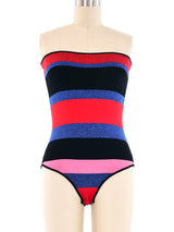 1990's Iceberg Metallic Knit Bodysuit Top arcadeshops.com