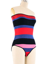 1990's Iceberg Metallic Knit Bodysuit Top arcadeshops.com