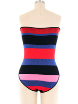 1990's Iceberg Metallic Knit Bodysuit Top arcadeshops.com