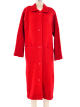 Red Knit Maxi Coat Outerwear arcadeshops.com