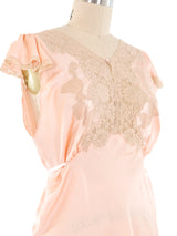 1940's Pastel Silk Pajama Top Top arcadeshops.com