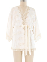 Christian Dior Embroidered Satin Pajama Top Top arcadeshops.com