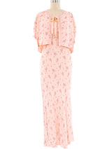 1940's Floral Printed Slip Ensemble Suit arcadeshops.com
