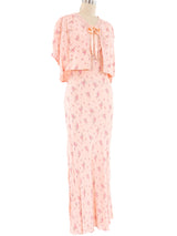 1940's Floral Printed Slip Ensemble Suit arcadeshops.com