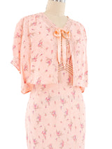 1940's Floral Printed Slip Ensemble Suit arcadeshops.com