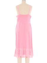 Bubblegum Pink Lace Trimmed Slip Dress arcadeshops.com