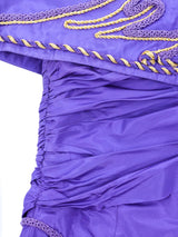 1980's Purple Off the Shoulder Party Dress Dress arcadeshops.com