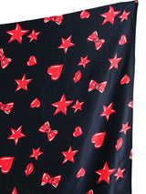 Escada Heart Printed Silk Scarf Accessory arcadeshops.com