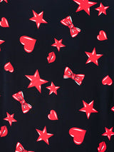 Escada Heart Printed Silk Scarf Accessory arcadeshops.com