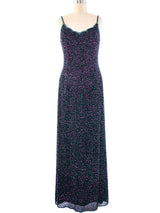 Beaded Silk Maxi Dress Dress arcadeshops.com
