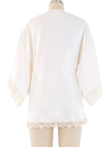 Christian Dior Embroidered Satin Pajama Top Top arcadeshops.com