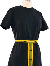 1960's Piped Trim Black Dress Dress arcadeshops.com