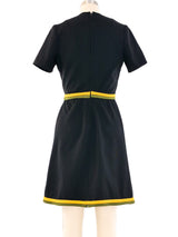 1960's Piped Trim Black Dress Dress arcadeshops.com