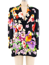 Gianni Versace Floral Printed Blazer Jacket arcadeshops.com