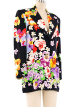 Gianni Versace Floral Printed Blazer Jacket arcadeshops.com