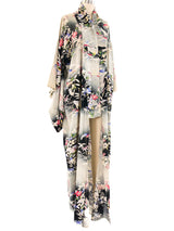 Floral Printed Ombre Kimono Jacket arcadeshops.com