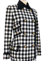 1993 Gianni Versace Checkered Wool Skirt Suit Suit arcadeshops.com