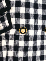 1993 Gianni Versace Checkered Wool Skirt Suit Suit arcadeshops.com