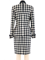 1993 Gianni Versace Checkered Wool Skirt Suit Suit arcadeshops.com
