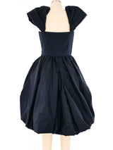 Yves Saint Laurent Navy Silk Cocktail Dress Dress arcadeshops.com