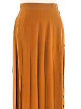 Christian Dior Colorblock Pleated Silk Skirt Bottom arcadeshops.com