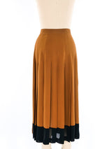 Christian Dior Colorblock Pleated Silk Skirt Bottom arcadeshops.com