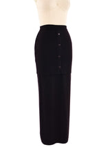 Chocolate Layered Knit Maxi Skirt Bottom arcadeshops.com