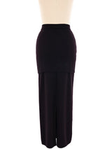 Chocolate Layered Knit Maxi Skirt Bottom arcadeshops.com