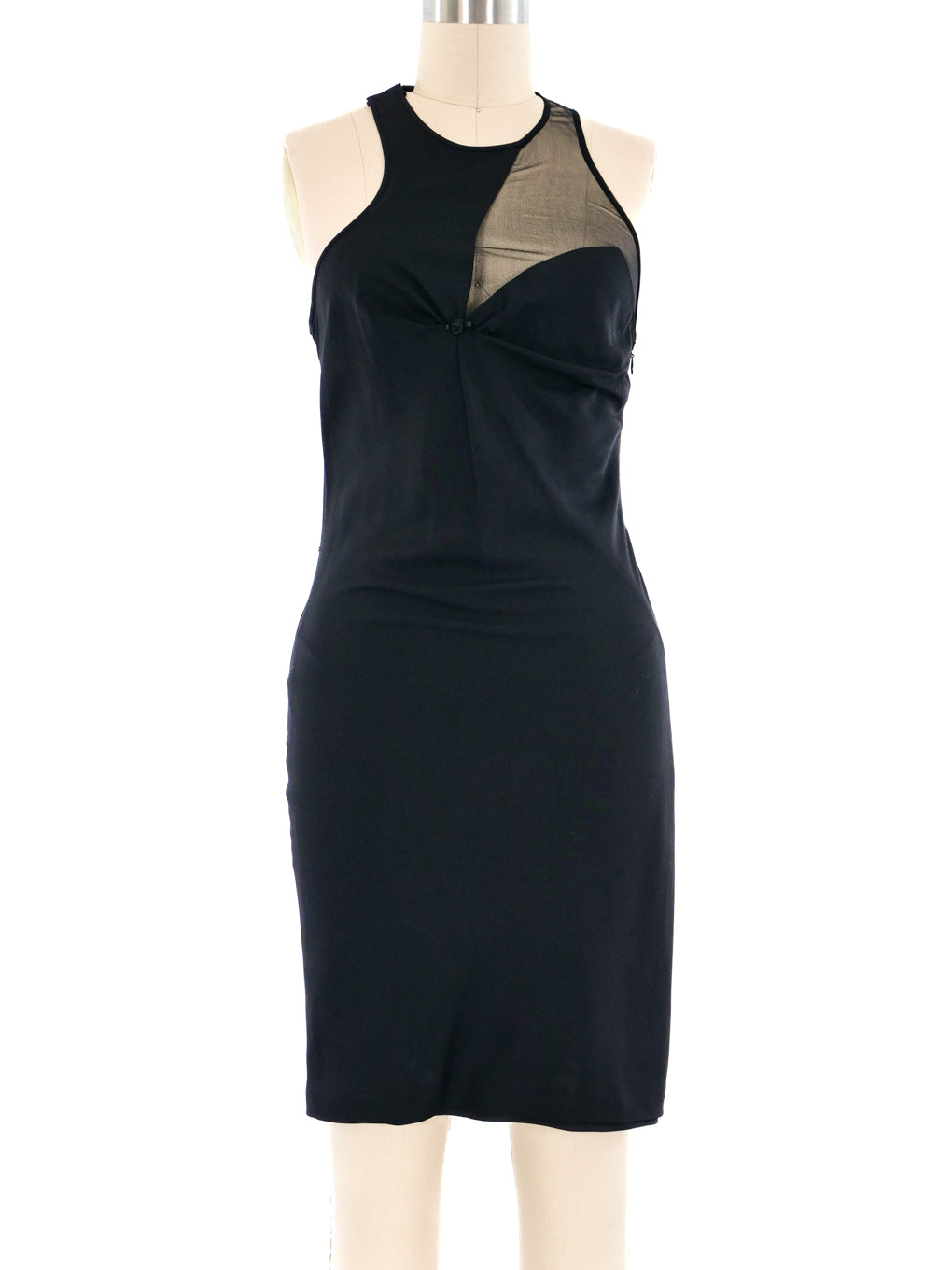 Gianni Versace Mesh Panel Dress