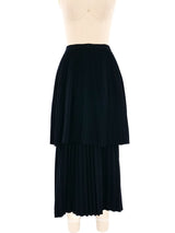 Yohji Yamamoto Tiered Pleated Maxi Skirt Bottom arcadeshops.com