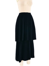 Yohji Yamamoto Tiered Pleated Maxi Skirt Bottom arcadeshops.com