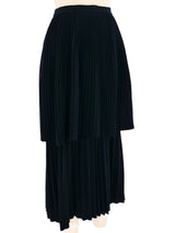 Yohji Yamamoto Tiered Pleated Maxi Skirt Bottom arcadeshops.com