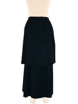 Yohji Yamamoto Tiered Pleated Maxi Skirt Bottom arcadeshops.com