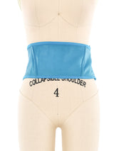 Gianni Versace Turquoise Leather Waist Belt Accessory arcadeshops.com