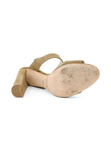Manolo Blahnik Tan Suede Heeled Sandal, 36.5 Accessory arcadeshops.com